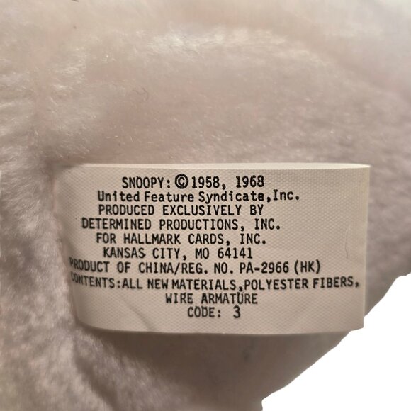 Vintage Snoopy Plush Ambassador Hallmark The Easter Beagle Bunny Ears Peanuts - Picture 10 of 11